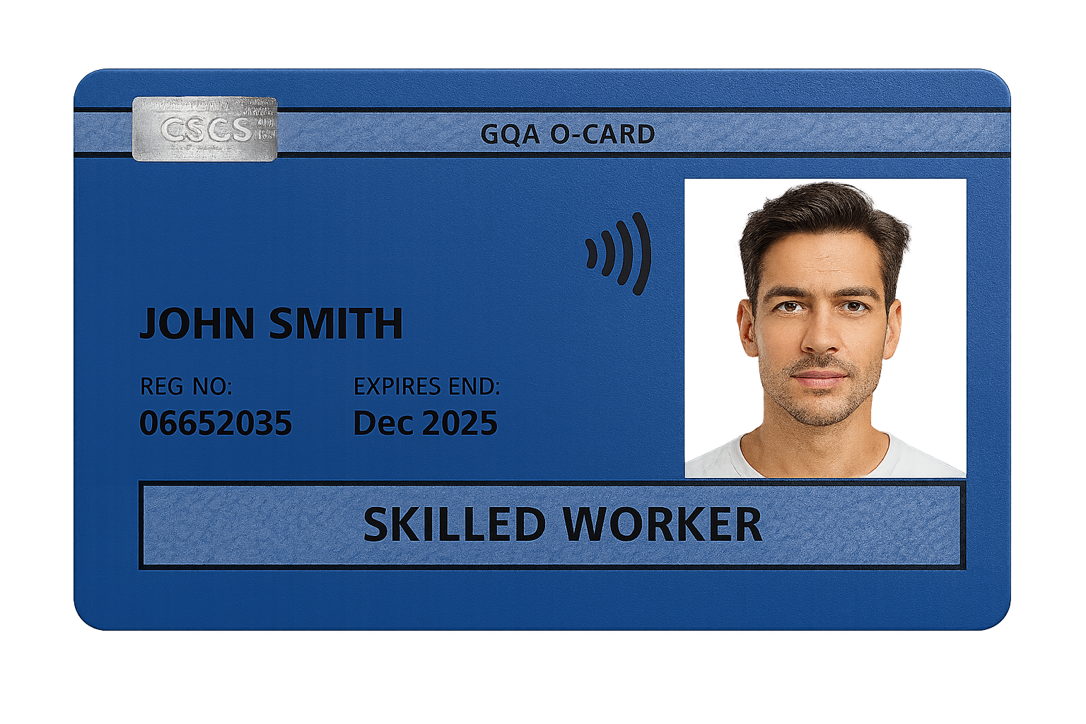 Blue CSCS card